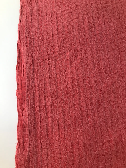 Cupro Rayon, Dobby Weave, Pink Honeycomb