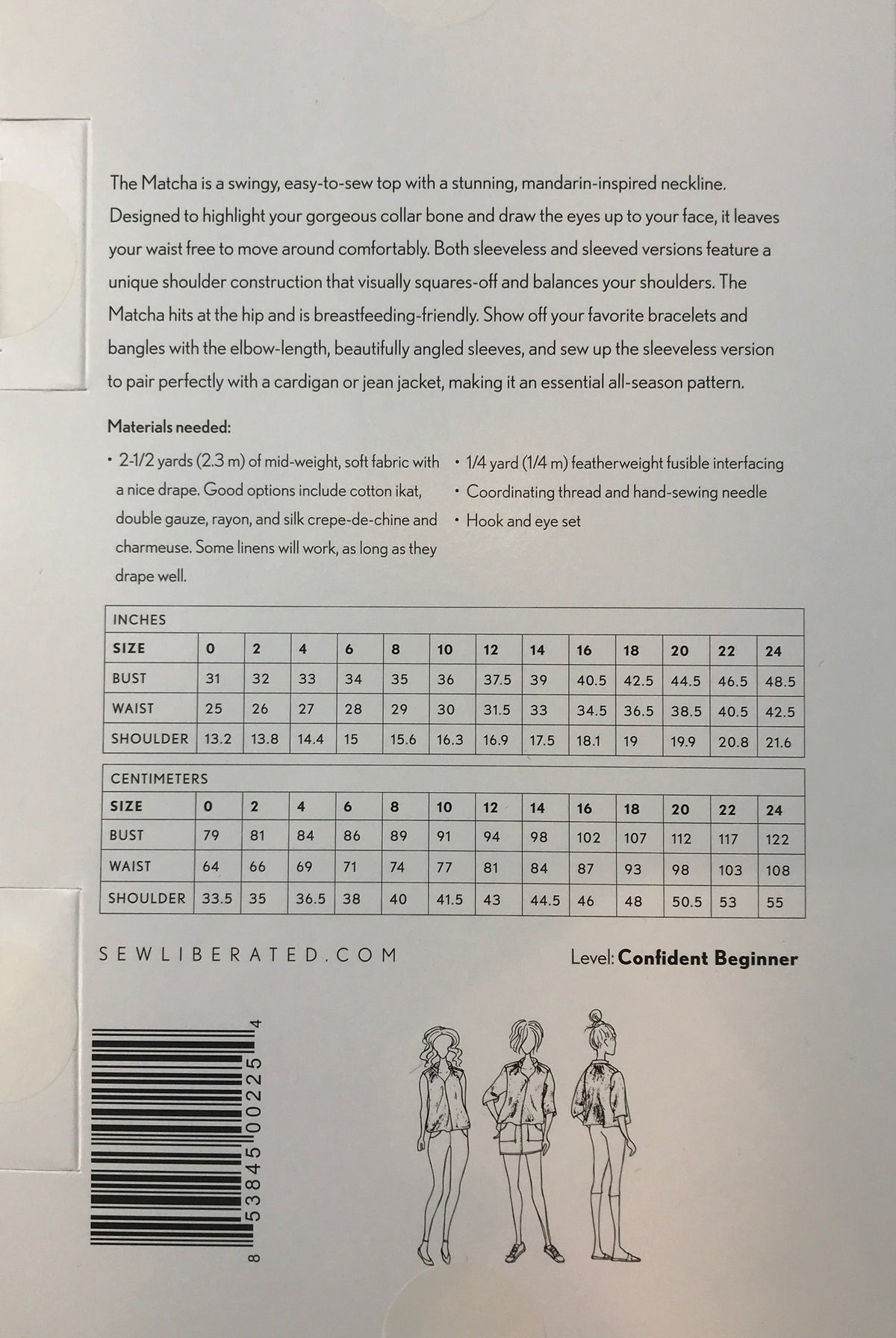 Sew Liberated Matcha Top, Size 0-24