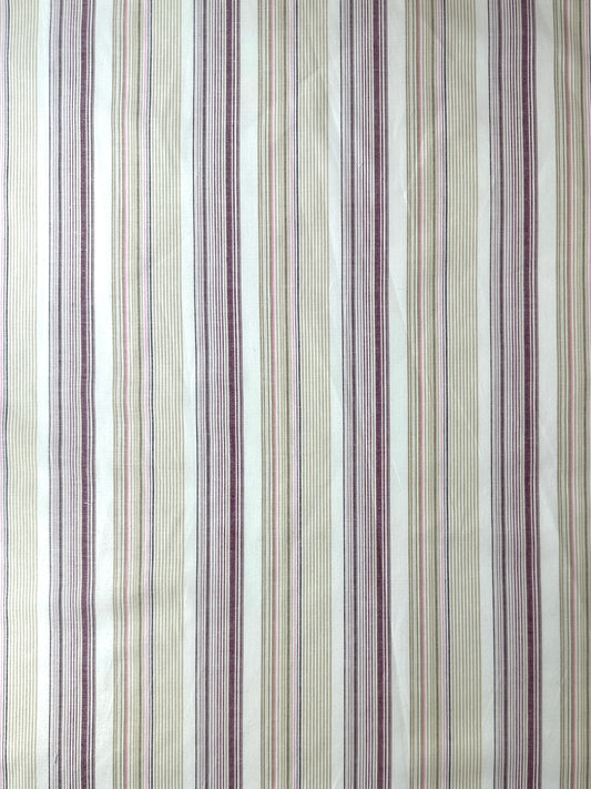 Cotton Stretch Shirting, Stripe, Lavender/Beige