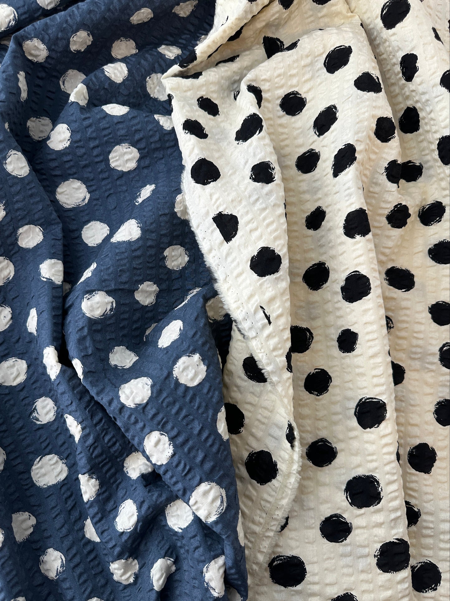 Sevenberry, Cotton Ripple Cloth, Dots