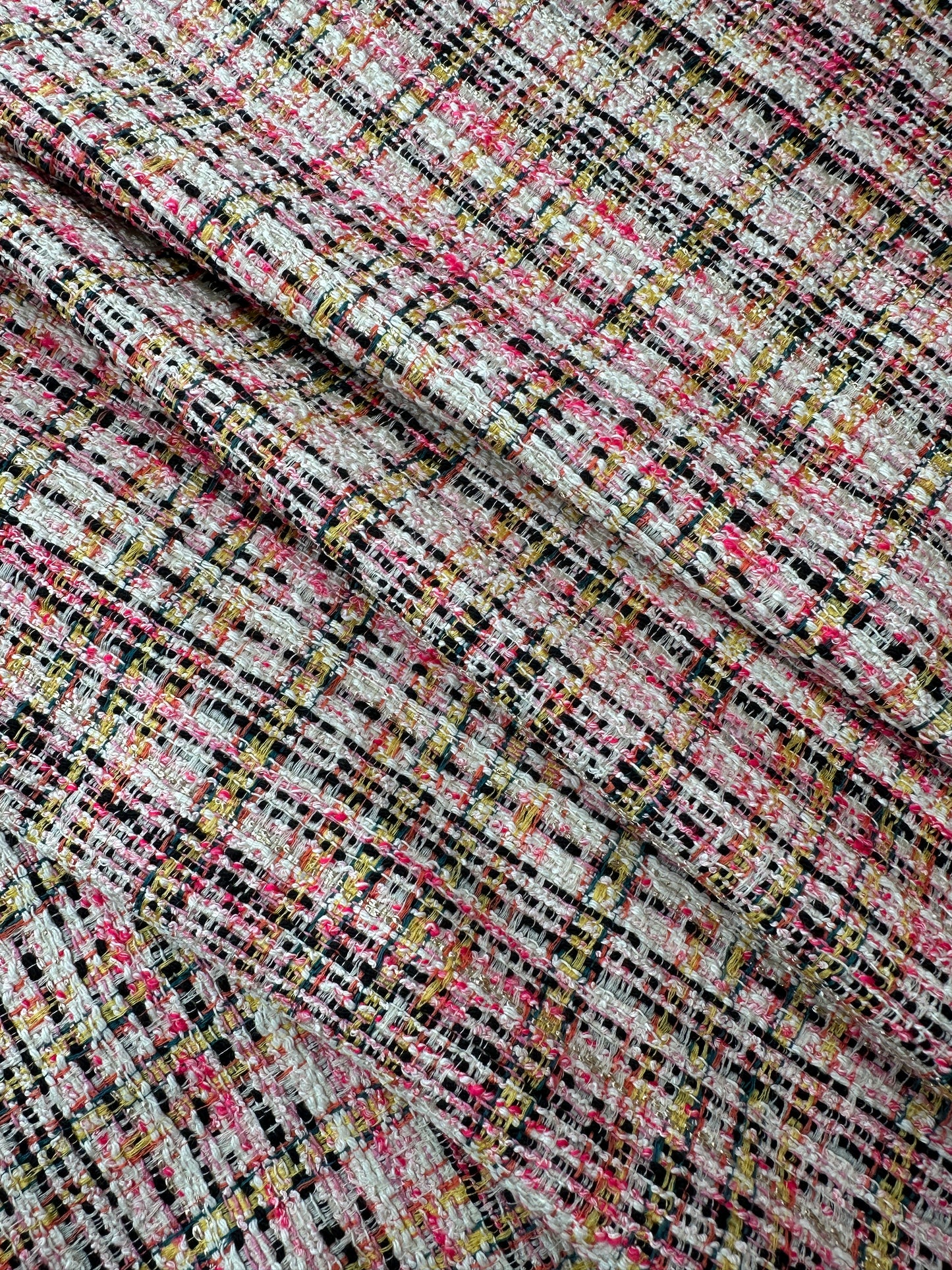 Designer Deadstock, Italian Cotton/Viscose Blend, Boucle