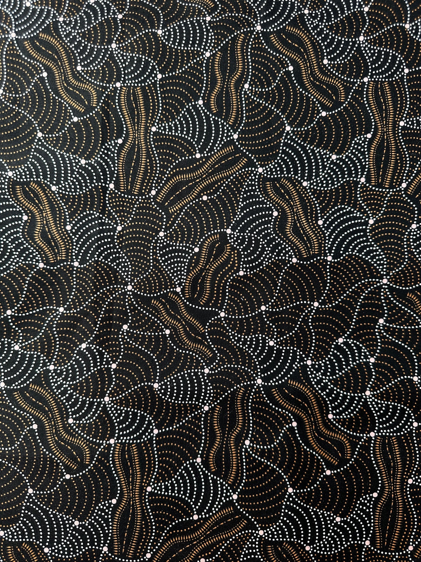 Cotton Sheeting, Aboriginal Prints, Wildflower Dreaming 2, Yellow