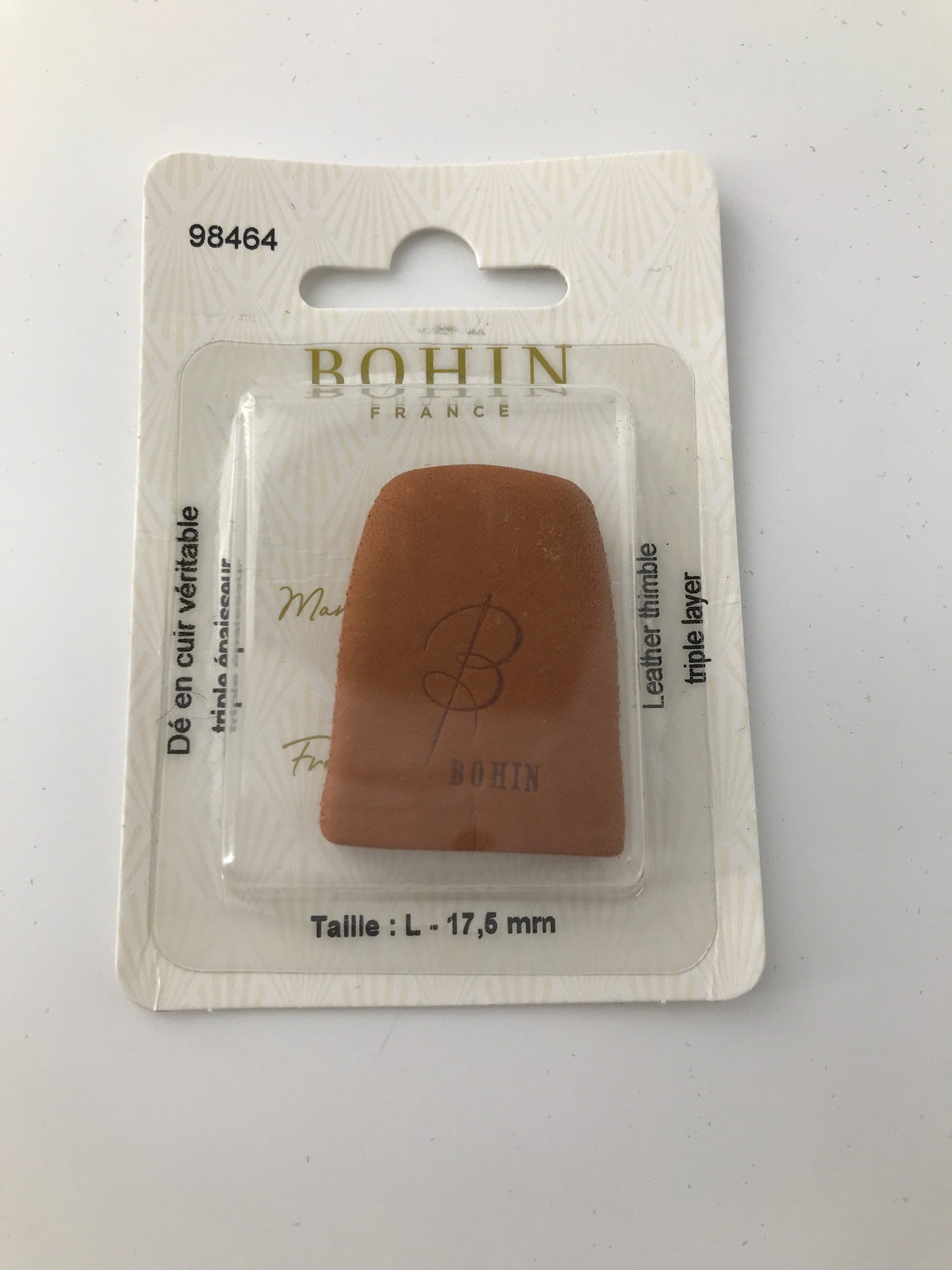 Thimble, Leather, Triple Layer, Size L