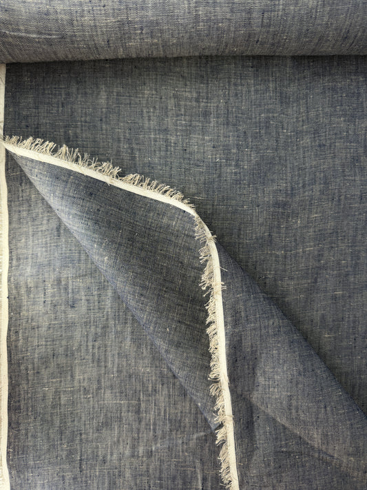 Linen Cross Dye - Indigo Gray