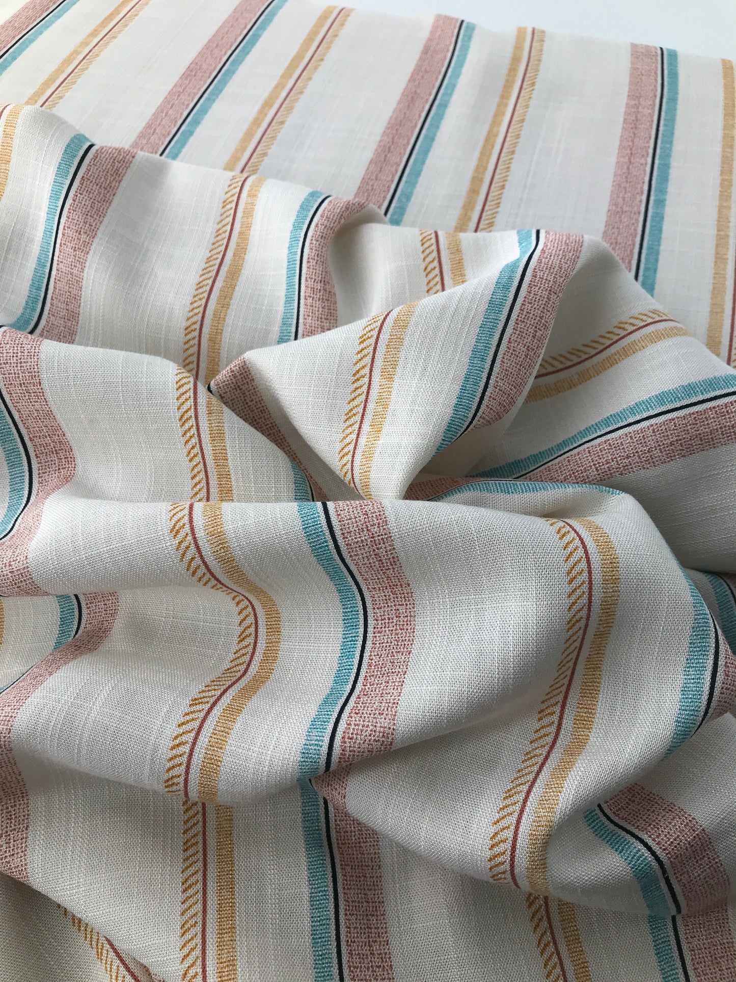 Linen/Rayon Challis, Vertical Stripe