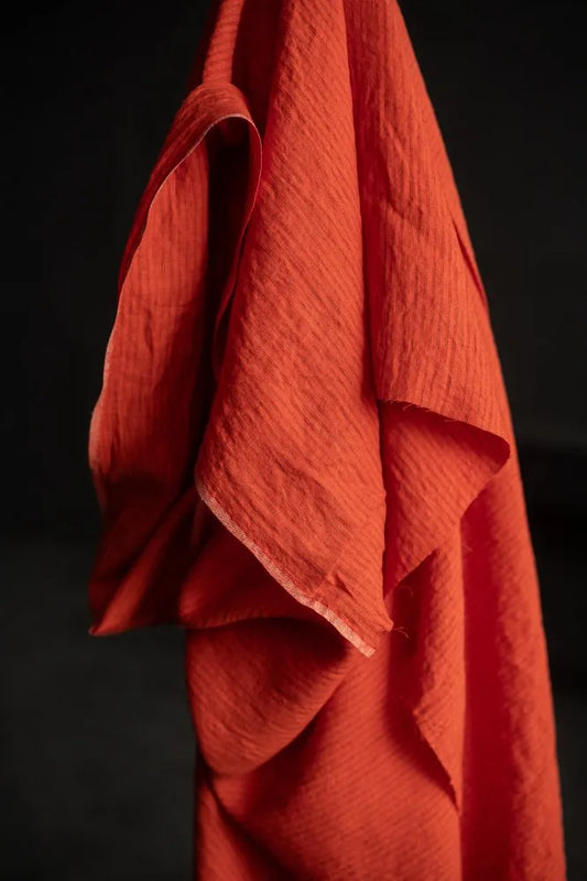 Merchant & Mills Laundered Linen, Bitter Orange Stripe