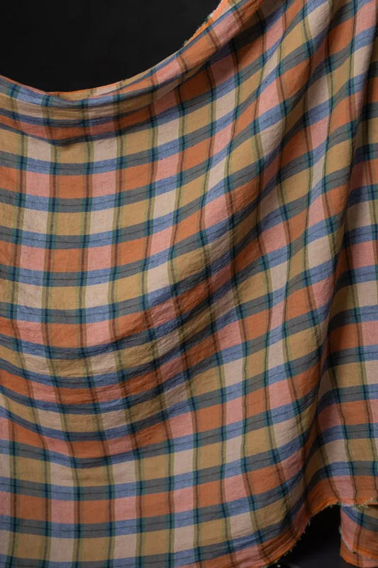 Merchant & Mills Laundered Linen, Smoked Bergamot Check