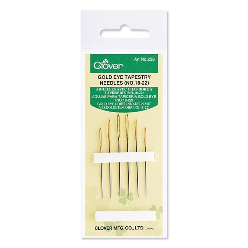 Hand-Sewing Needles, Gold, Tapestry, Size 18/22