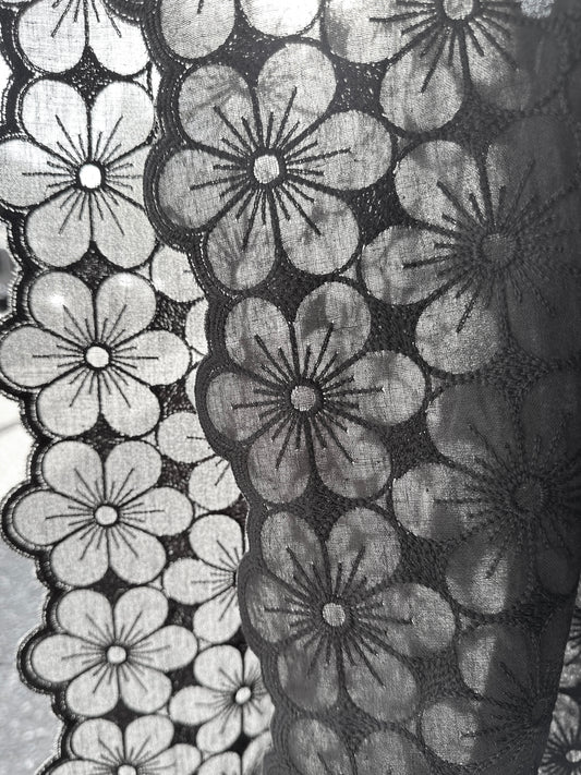 Japanese Embroidered Cotton, Flowers – Inkwell