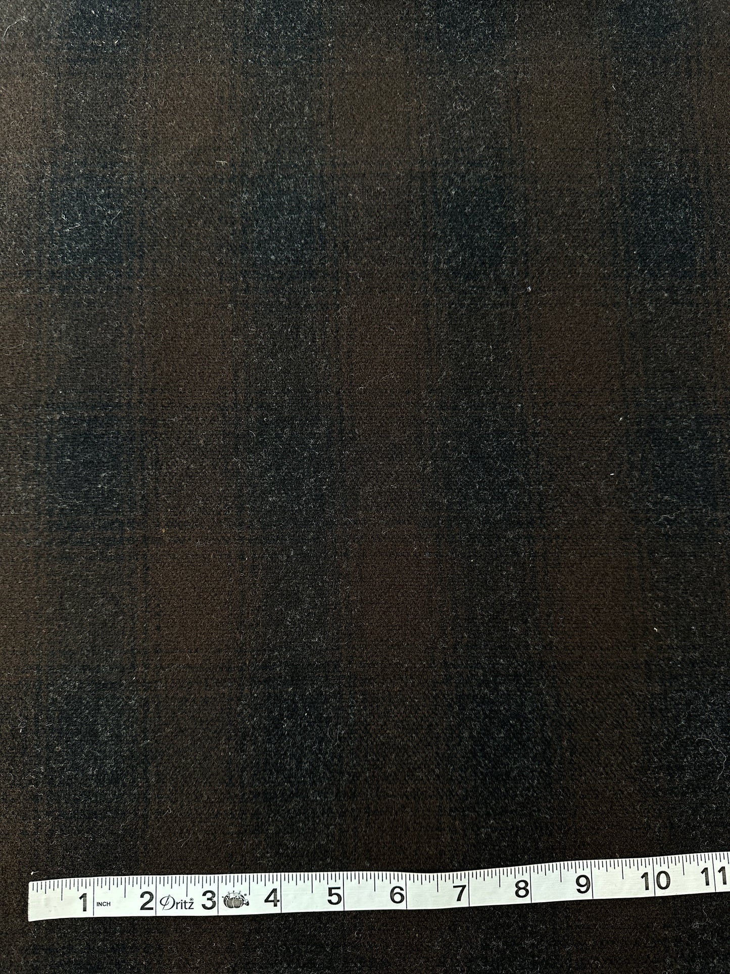 Wool Canvas, Shadow Check, Brown/Charcoal