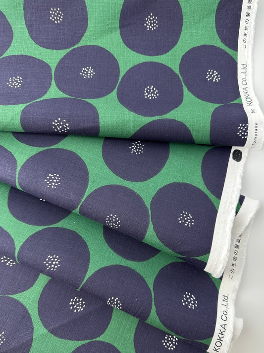 Japanese Cotton Canvas, Muddy Works Dots