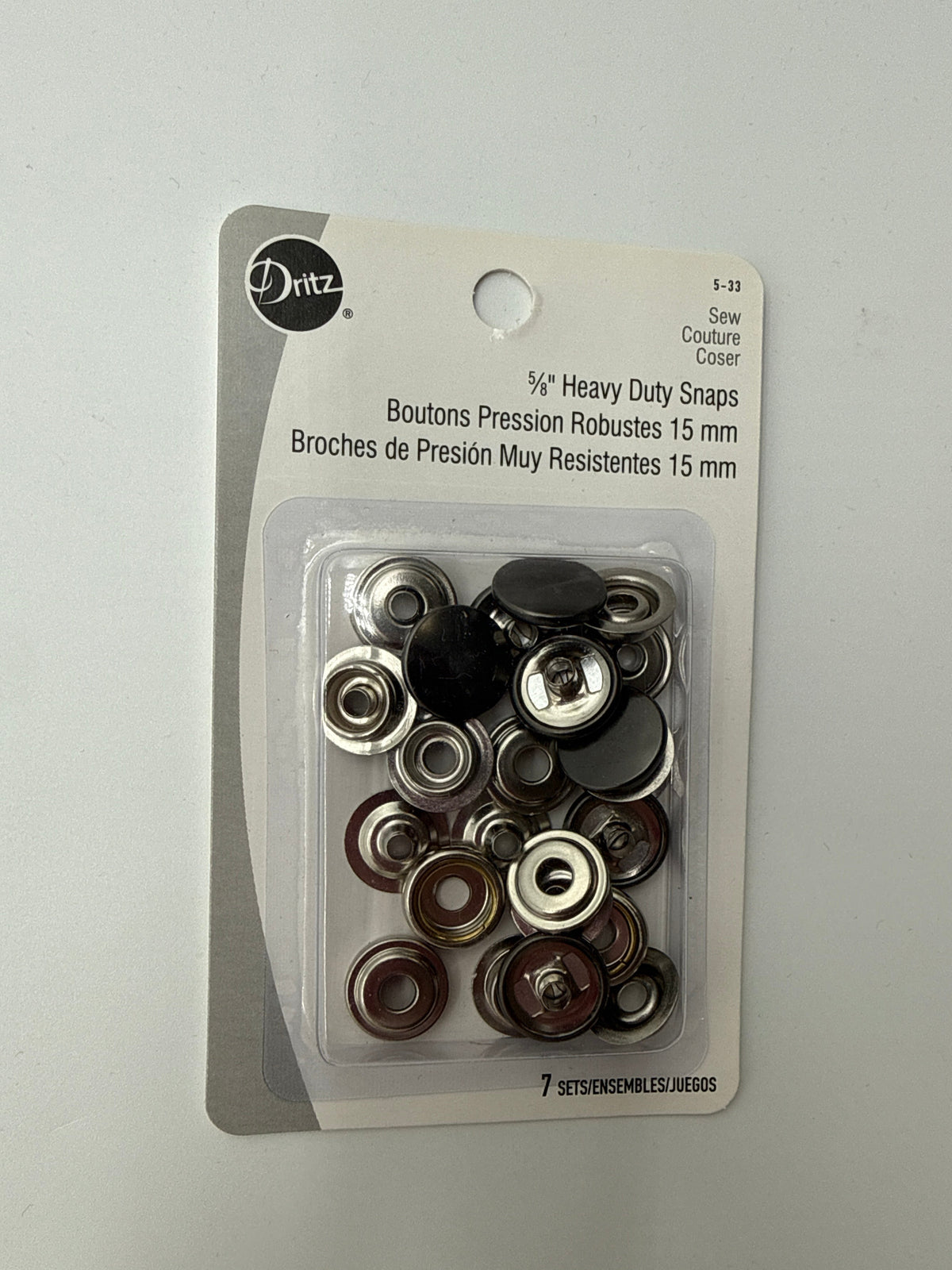 Heavy Duty Snaps, 5/8”