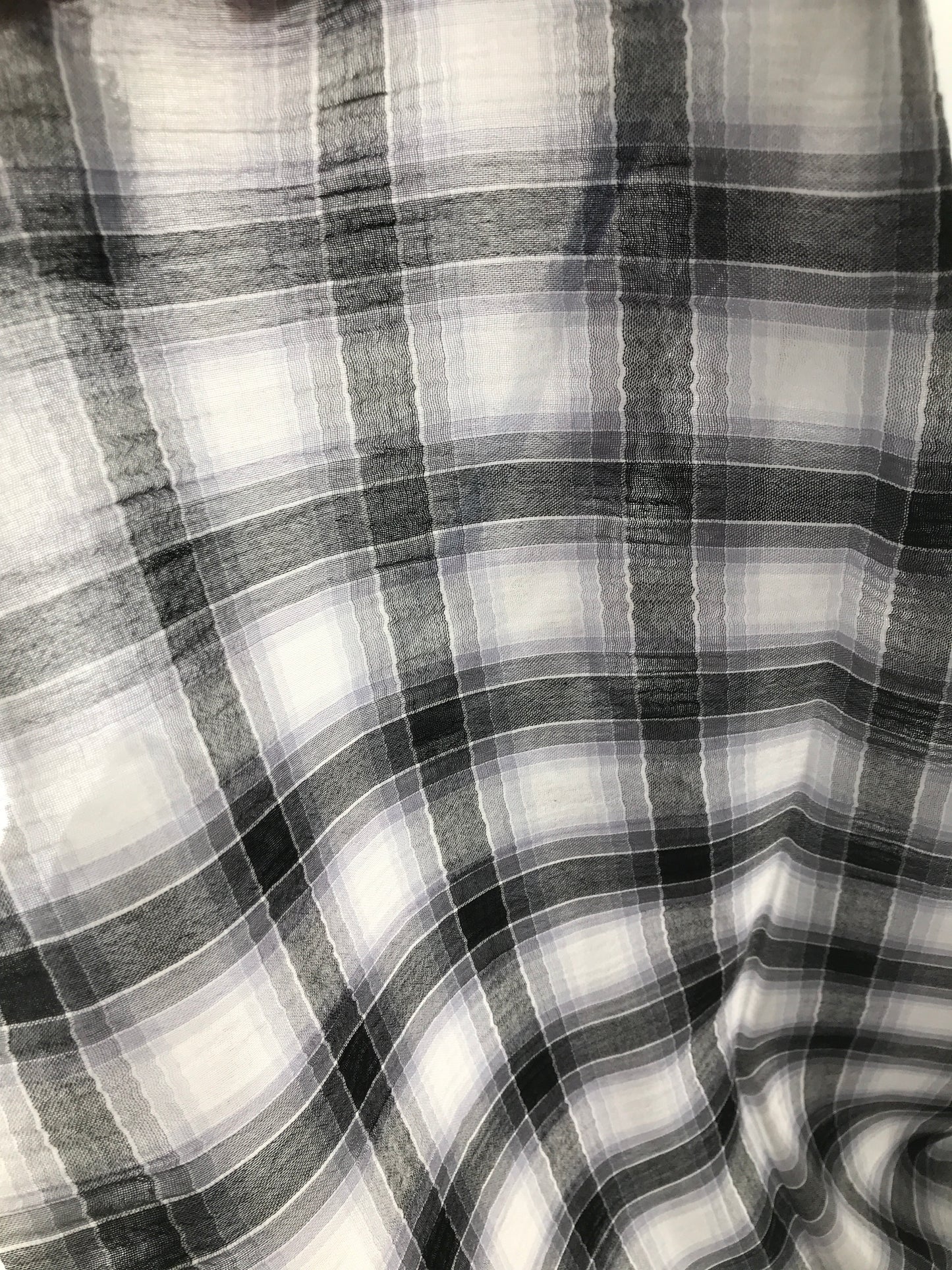 Cotton, Yarn dye Plaid, Black/White/Lavender
