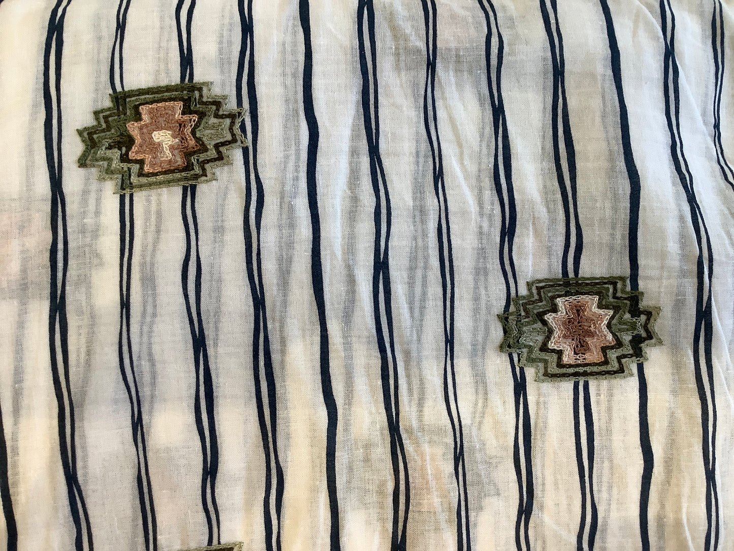 Cotton Lawn, Embroidered Print