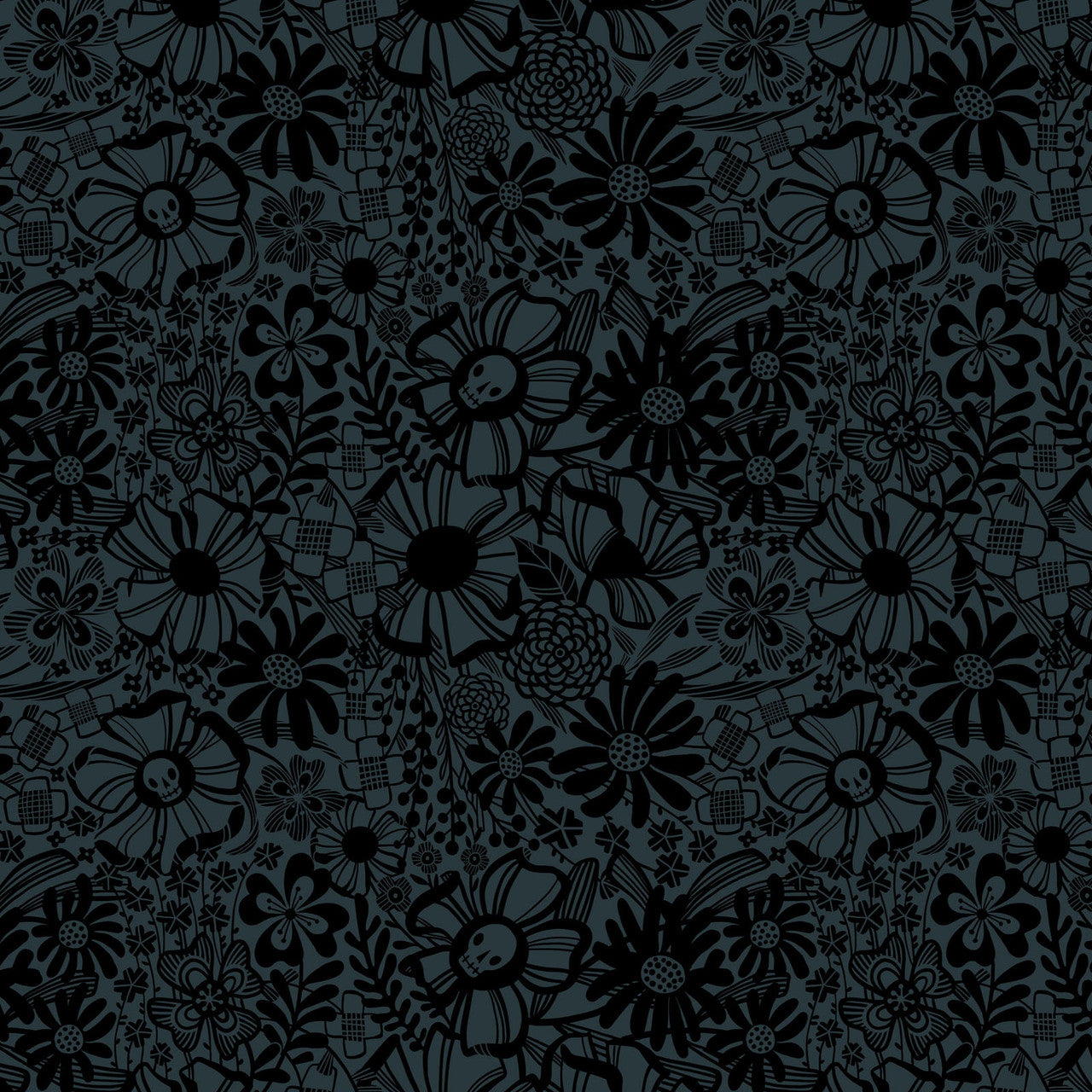 Free Spirit Cotton Sheeting, More Than Bones - Slate