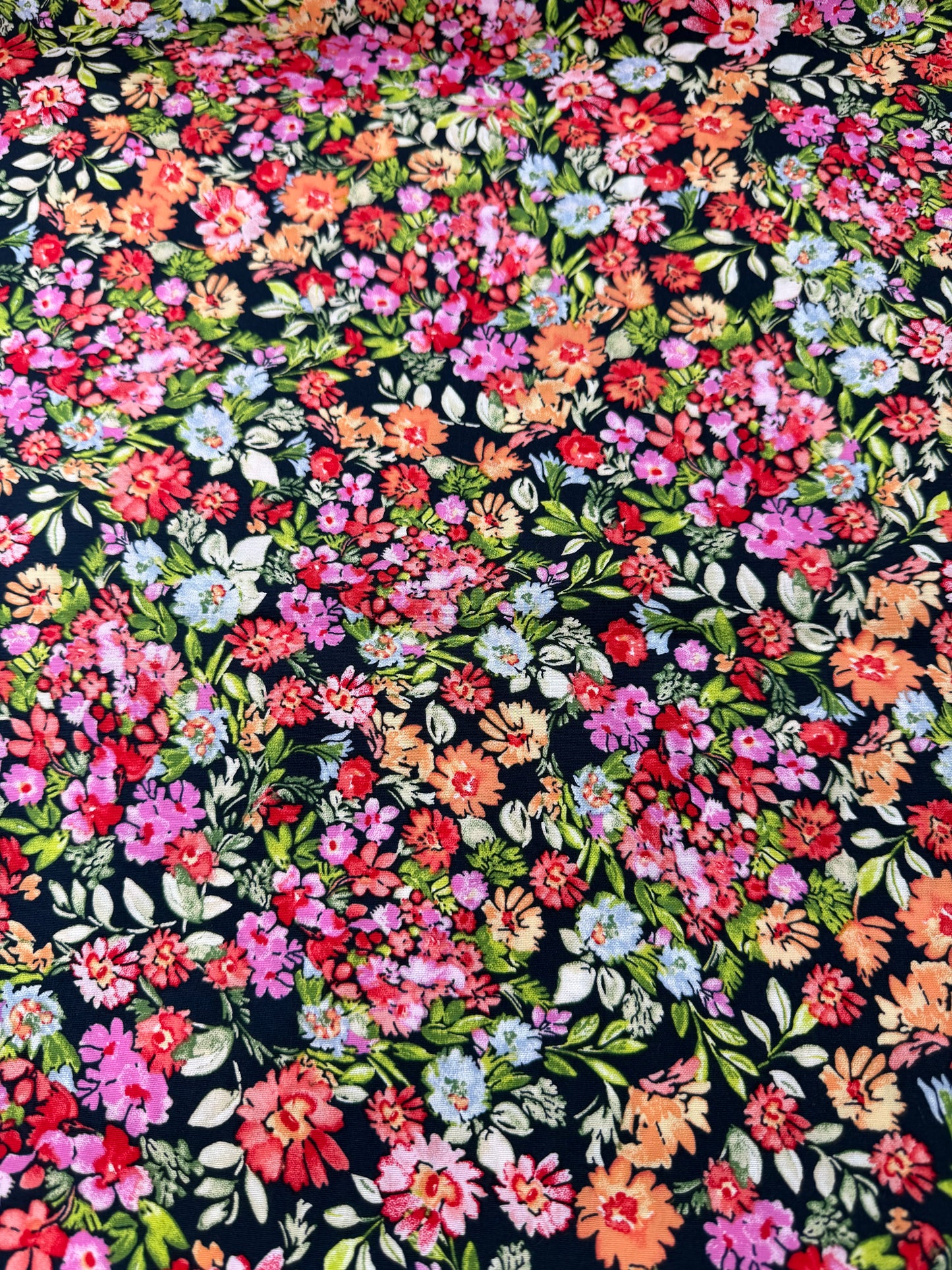 Cotton Stretch Poplin, Floral Print