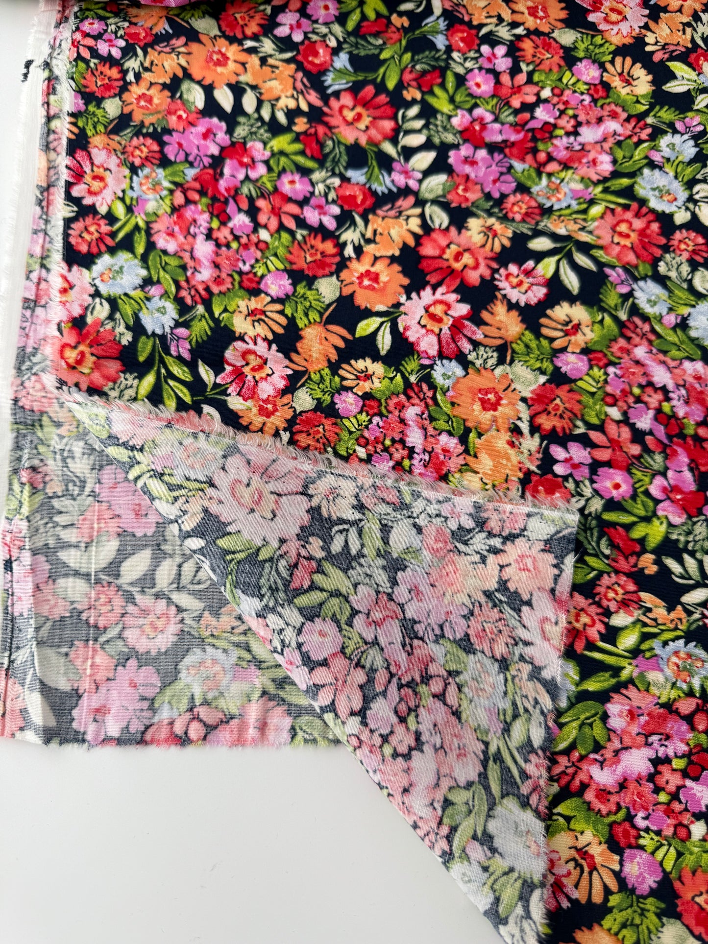 Cotton Stretch Poplin, Floral Print