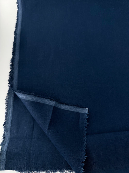 Linen/Rayon, Plain Weave, Indigo Blue