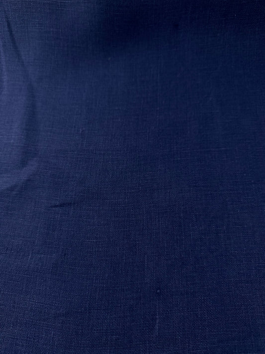 Linen, Laundered Coarse Weave, Navy