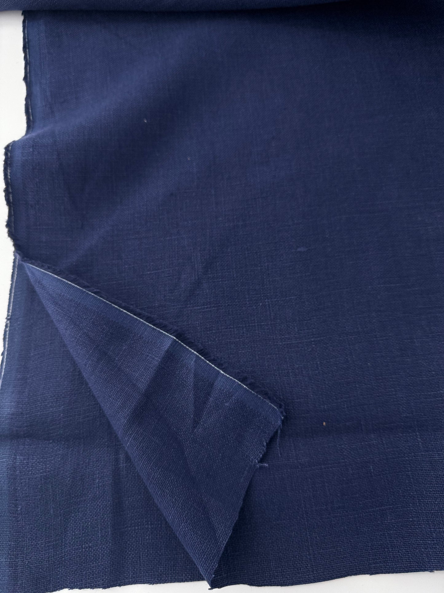 Linen, Laundered Coarse Weave, Navy