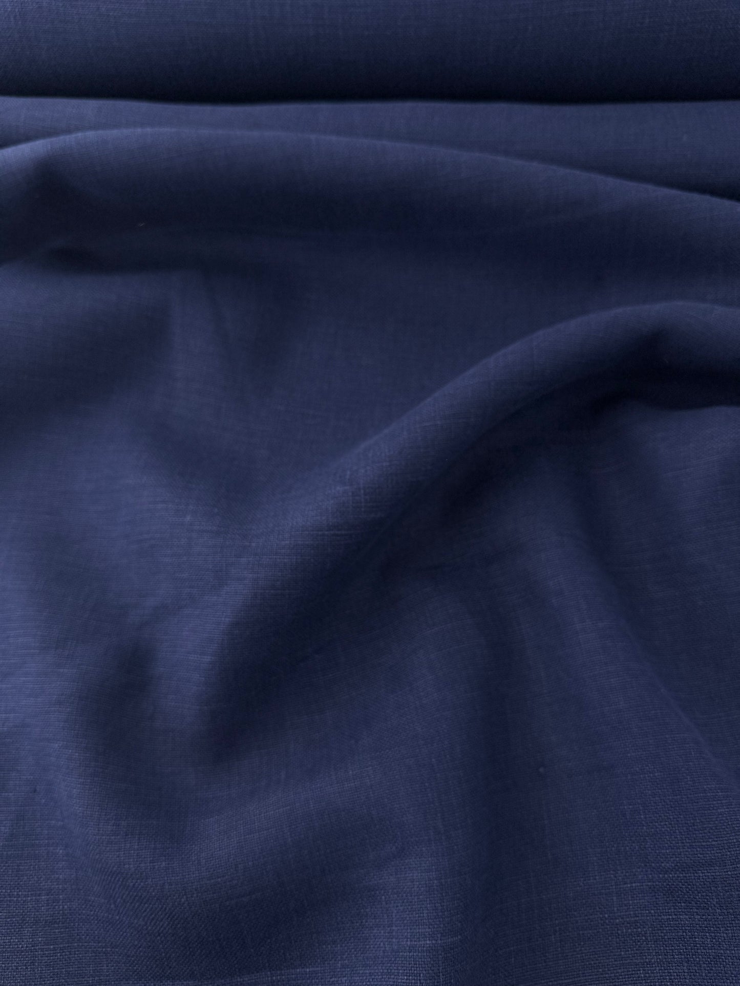 Linen, Laundered Coarse Weave, Navy