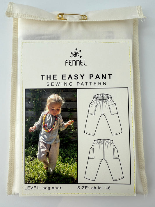 Class: Advanced Beginner - Fennel Goods Easy Pant, Kids Size 1-6 yo