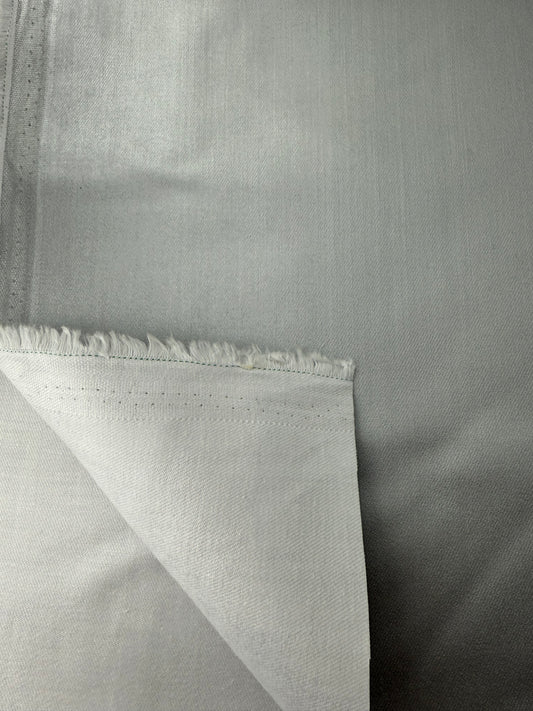 Coated Stretch Twill, Silver Foil