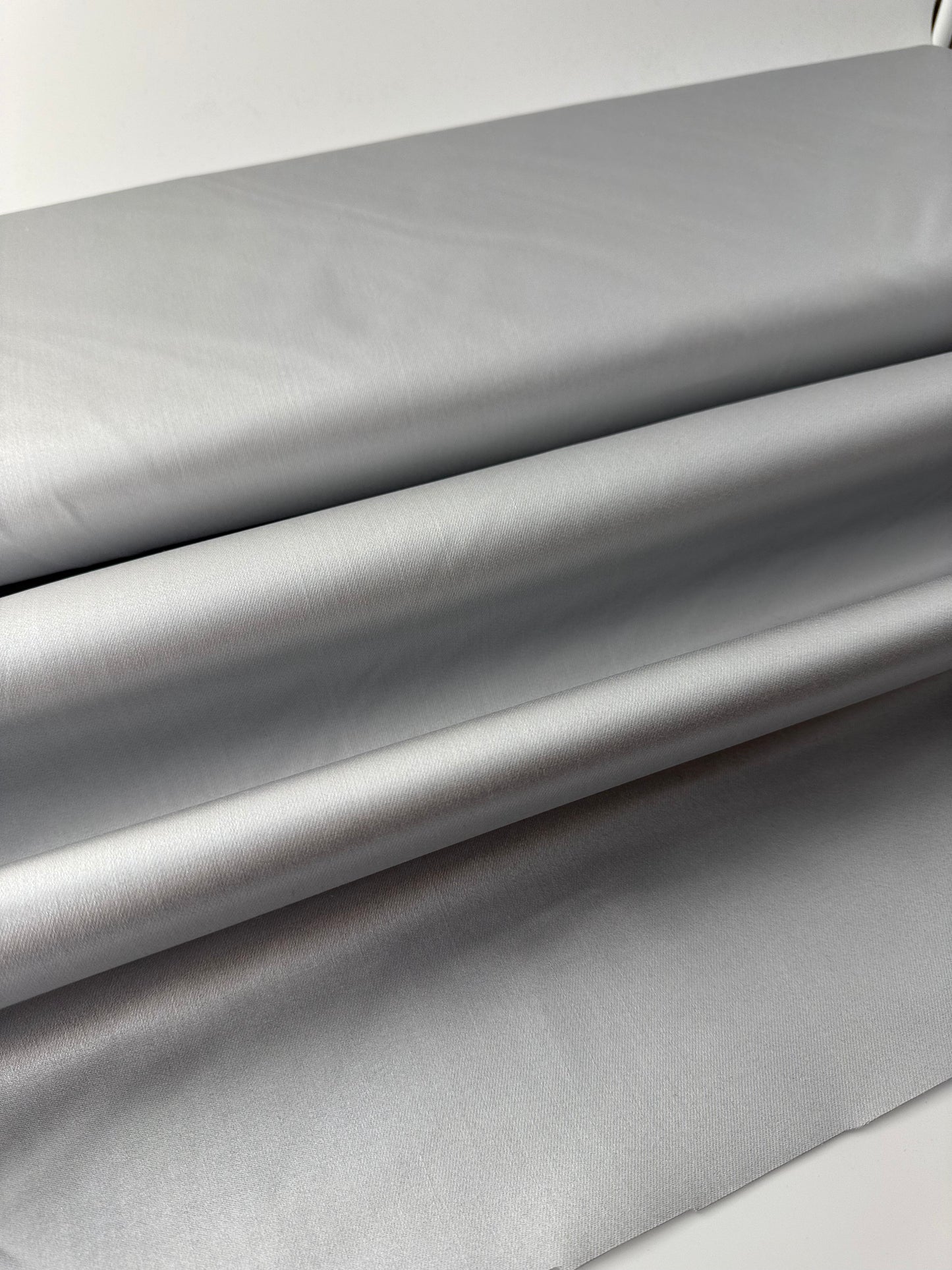 Coated Stretch Twill, Silver Foil