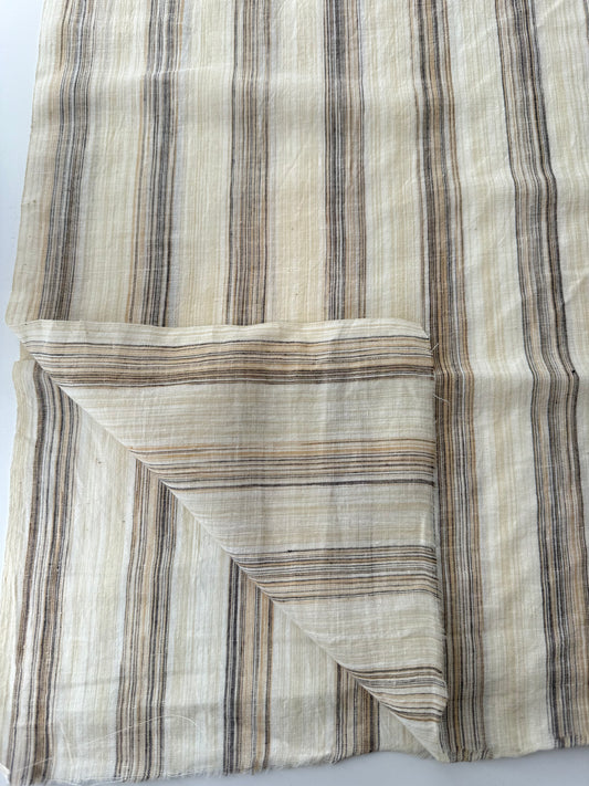 Handloom khadi cotton, stripe – Beige