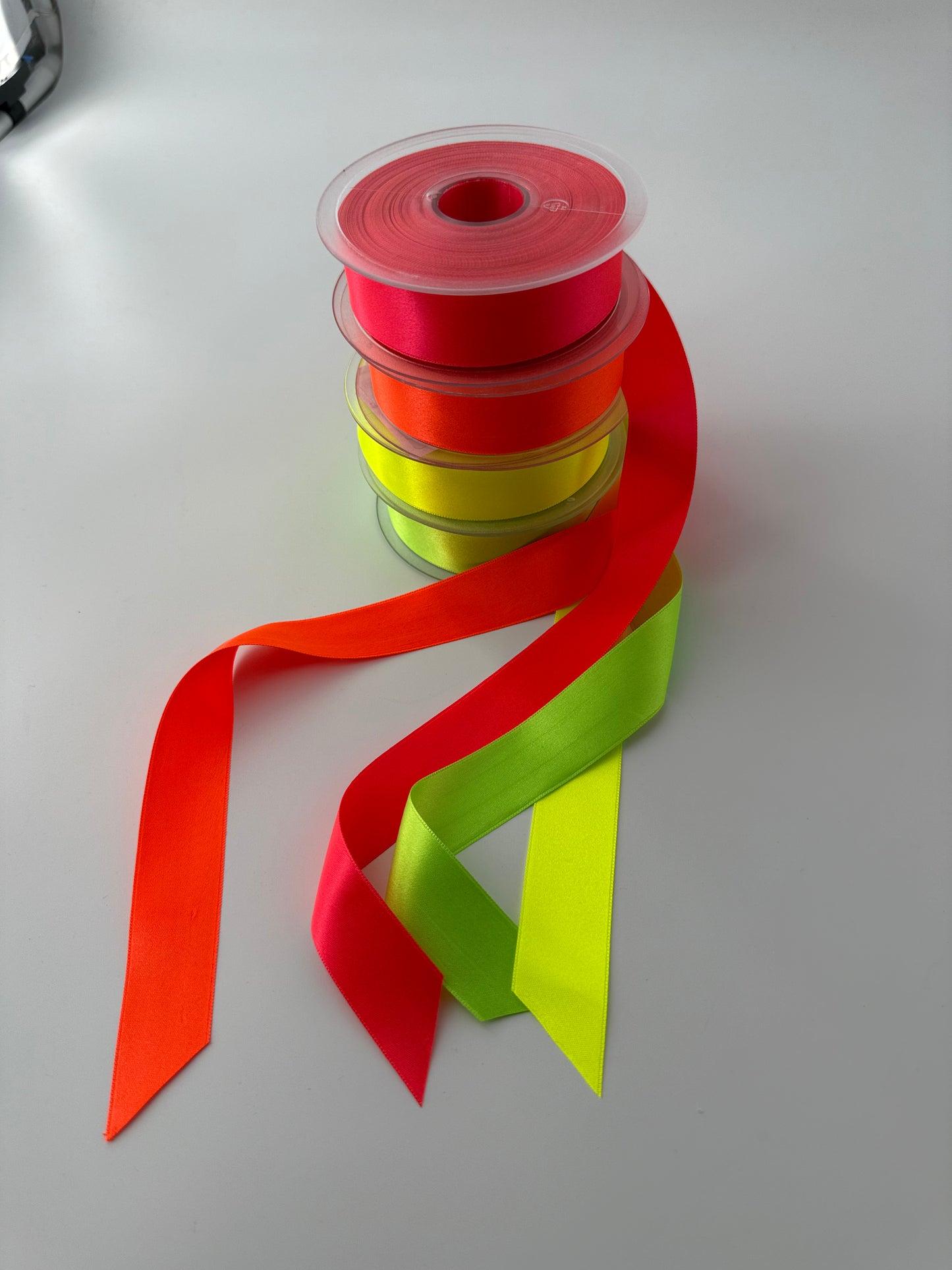 Double Faced Satin Ribbon, neon colors