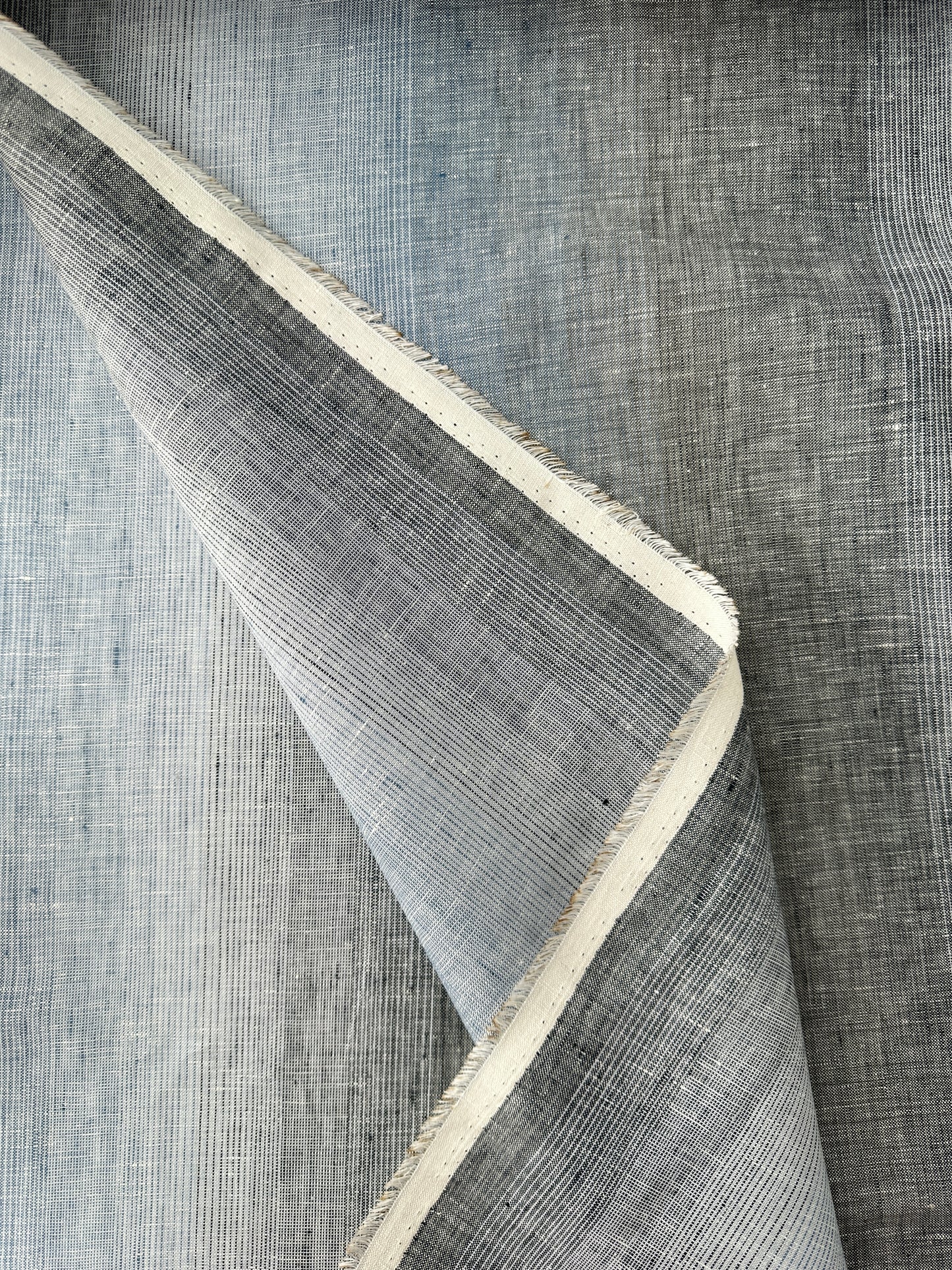 Linen, Blue Ombre Stripe