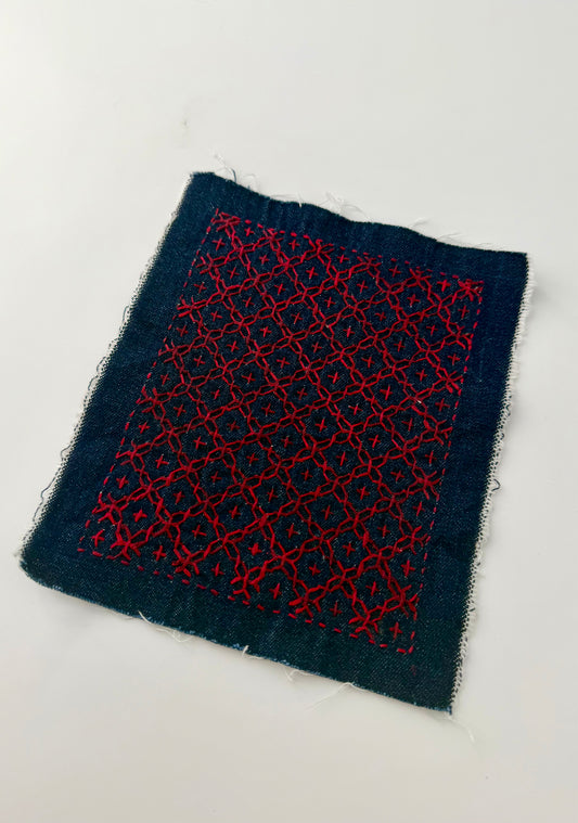 Class: Sashiko Sampler #6 - Juji Hanasashi (Cross Flower)