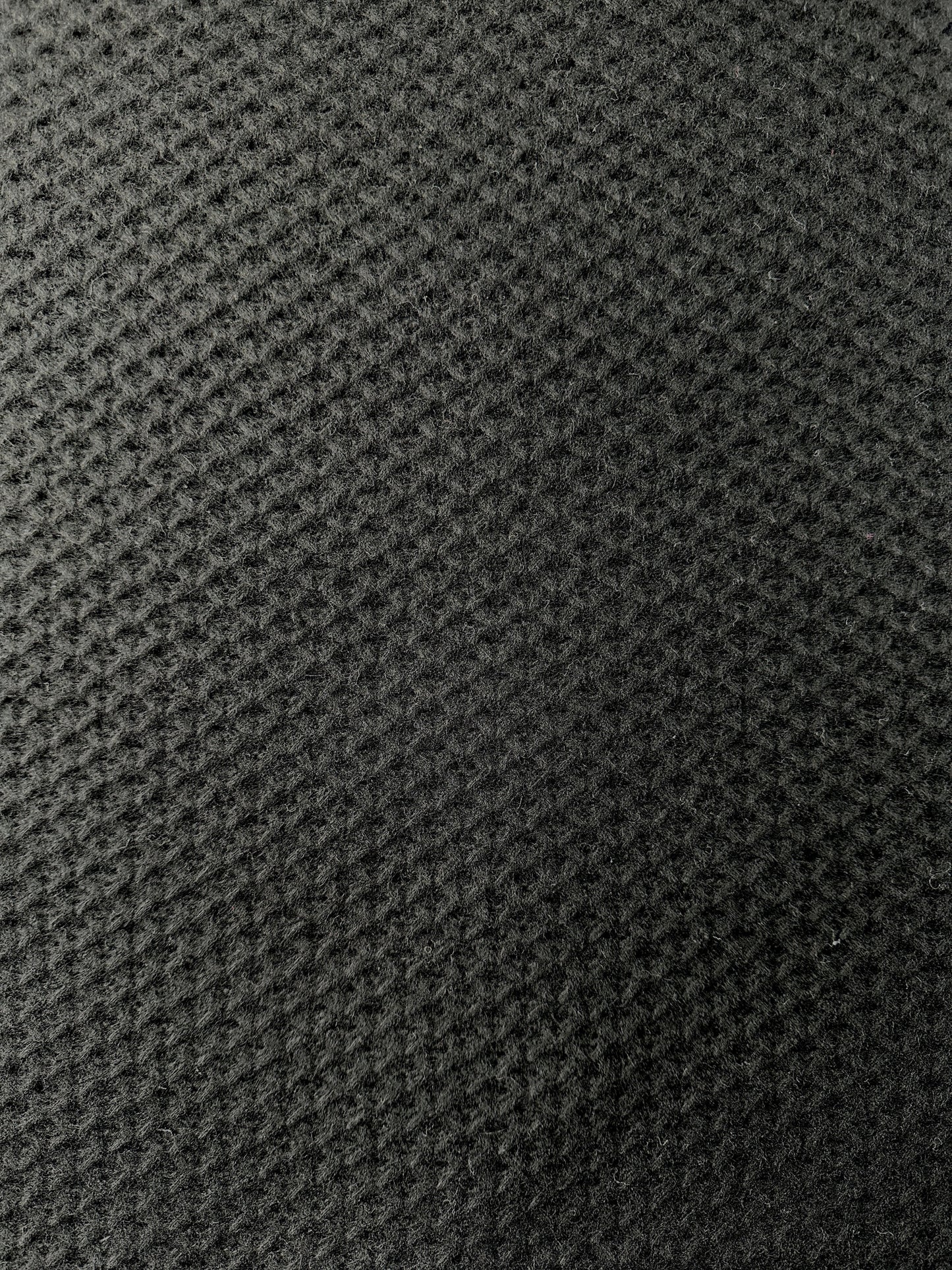 Italian Wool, Waffle Weave, Black