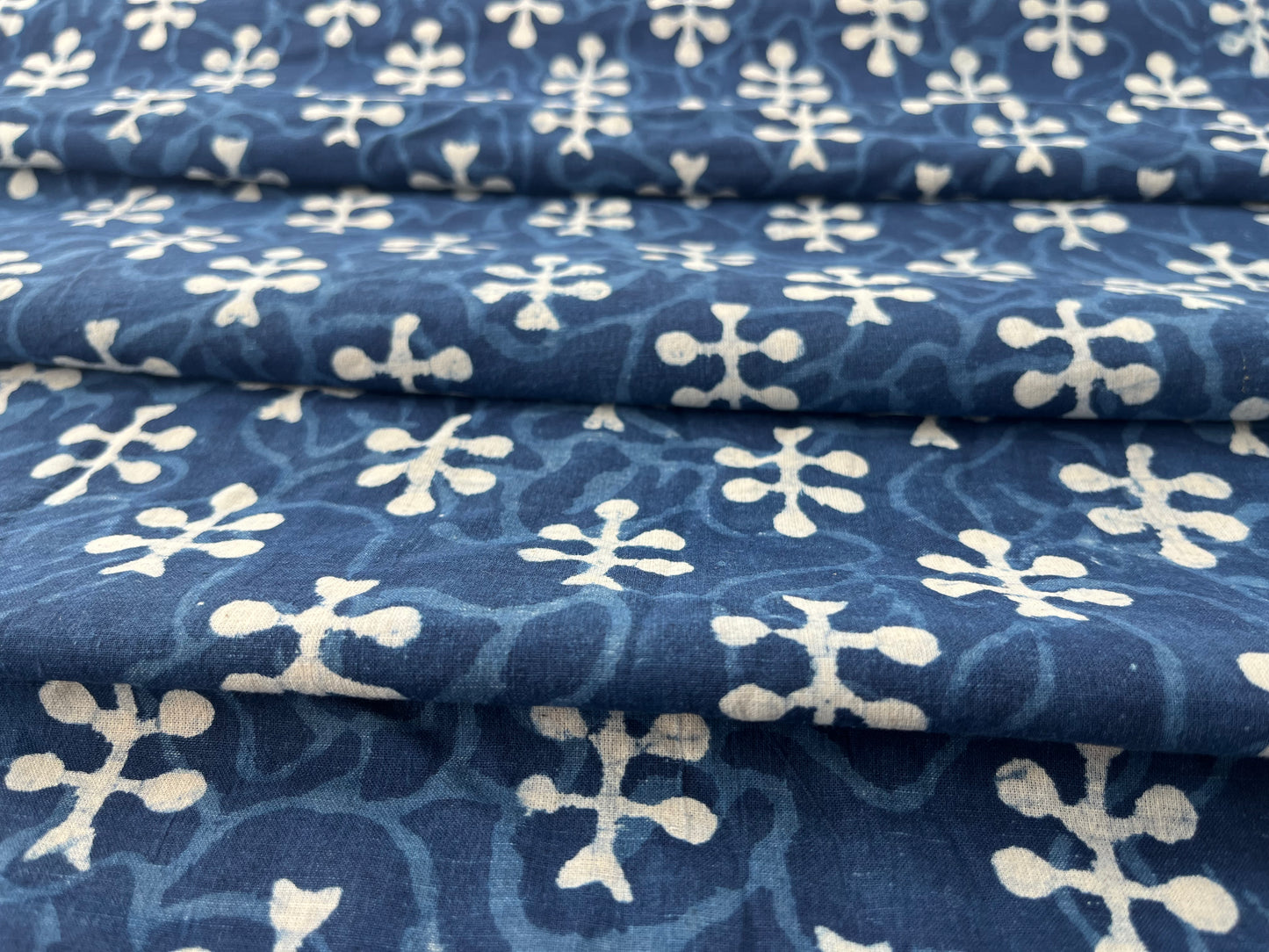 Cotton Dabu Print, Flowers