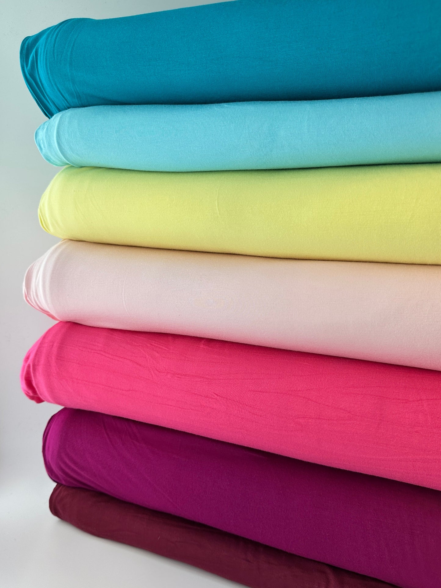 Bamboo/Spandex Single Jersey, Solids, 205-210 gsm