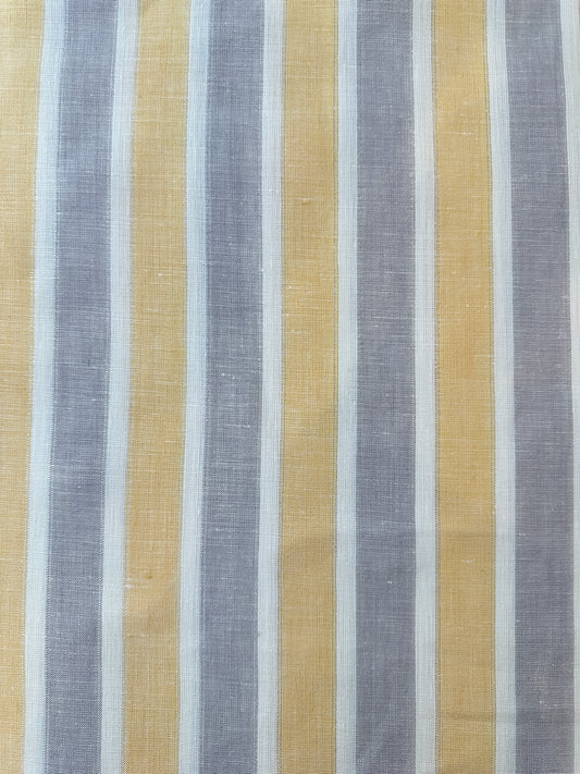 Linen, Metallic Striped – Yellow Plaid
