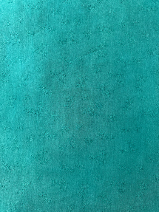 Cupro Rayon, Dobby Weave, Teal Floral