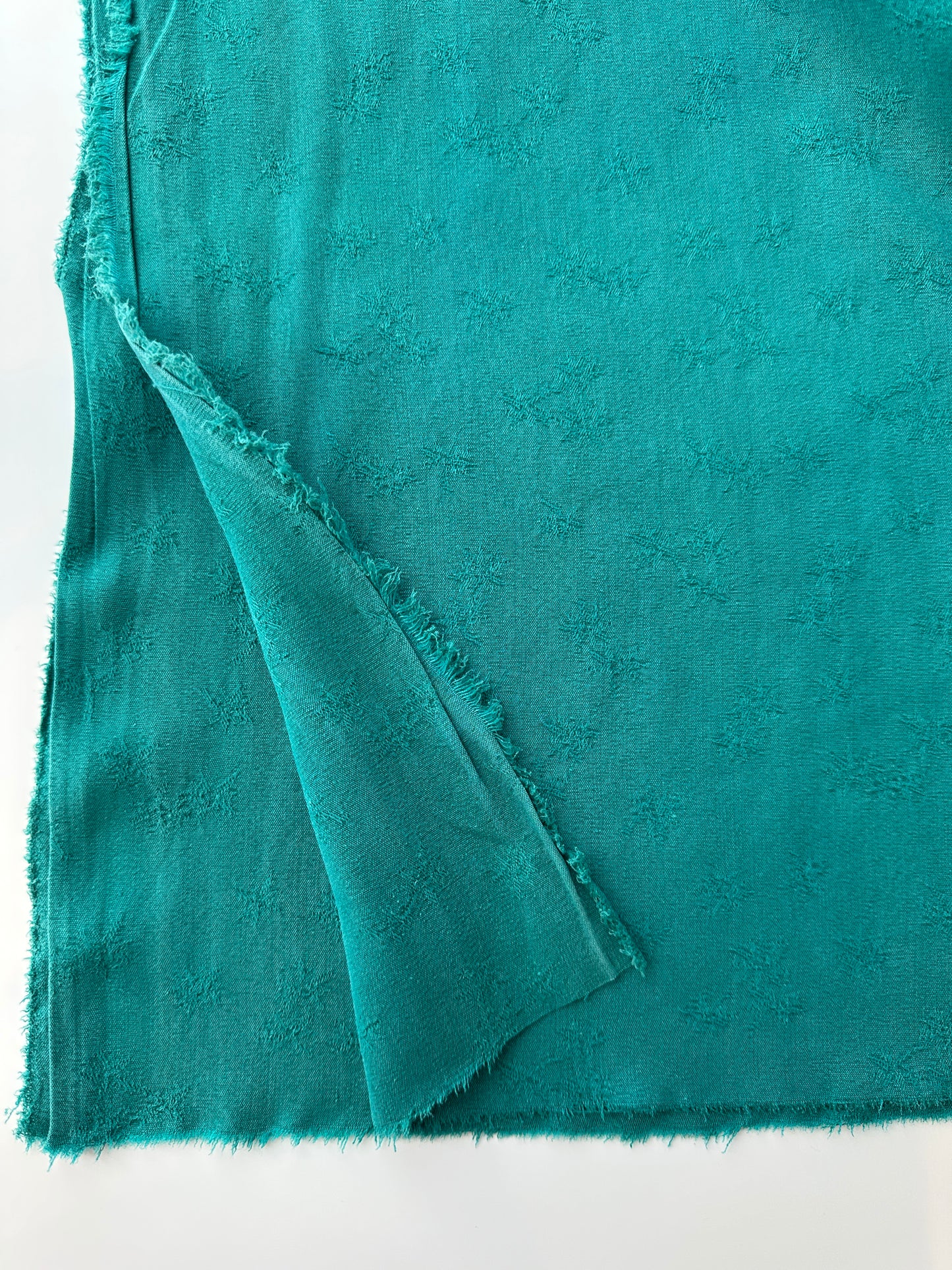 Cupro Rayon, Dobby Weave, Teal Floral