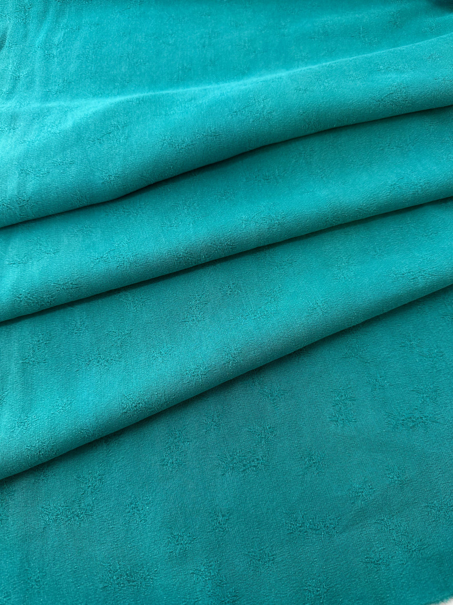 Cupro Rayon, Dobby Weave, Teal Floral