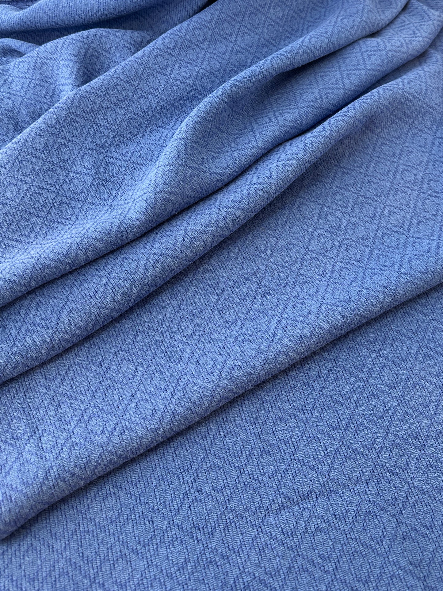 Cupro Rayon, Dobby Weave, Periwinkle Diamond
