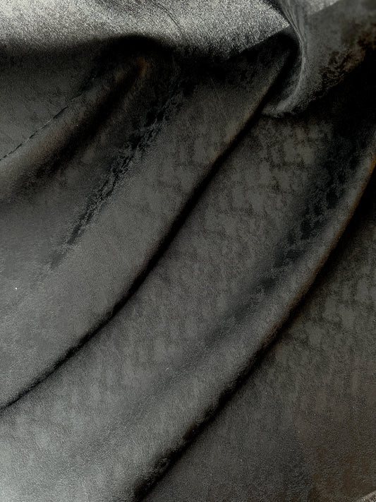 Designer Deadstock, Silk Jacquard, Black