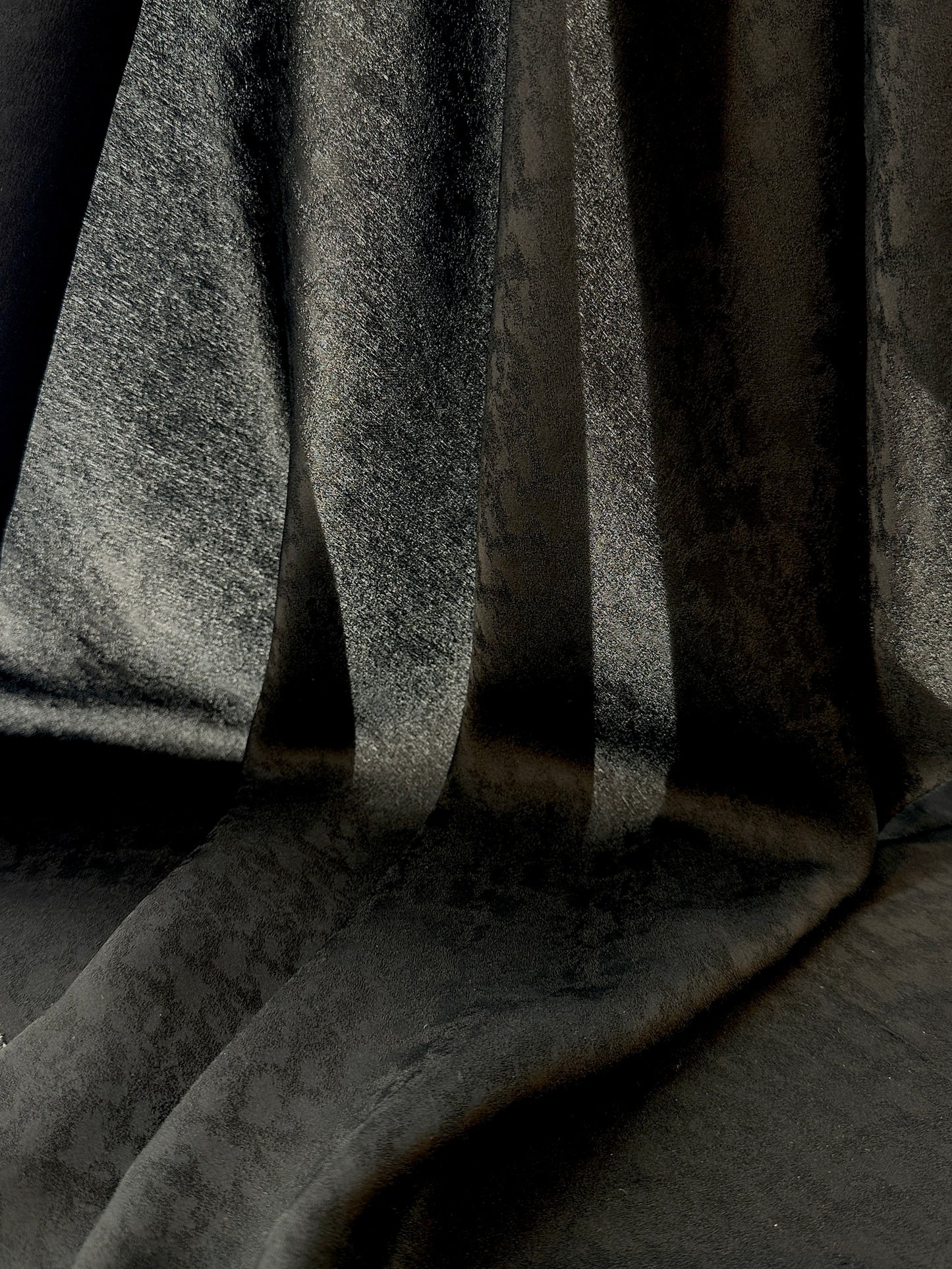 Designer Deadstock, Silk Jacquard, Black