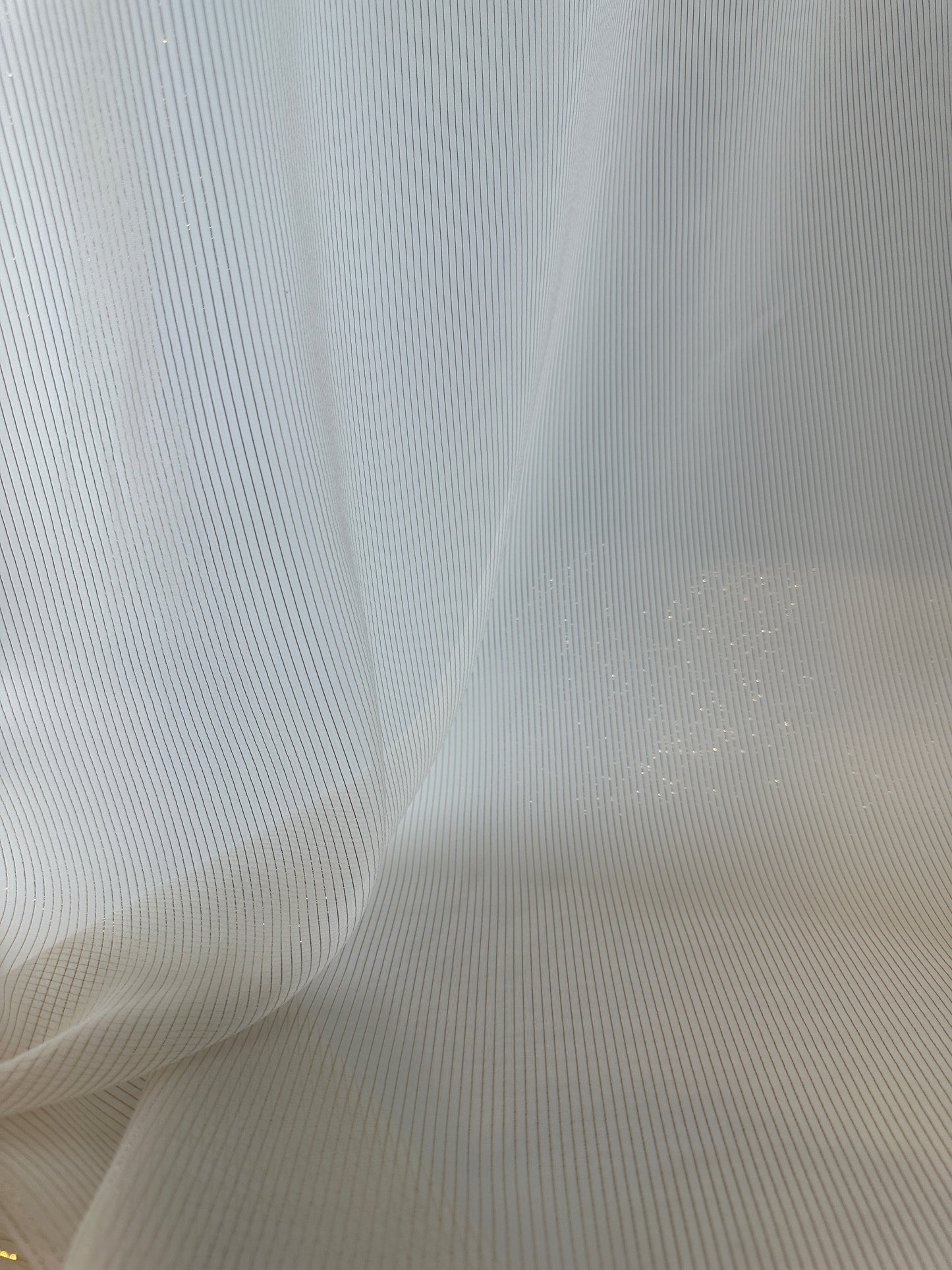 Designer Deadstock, Silk Chiffon, Ivory with Lurex