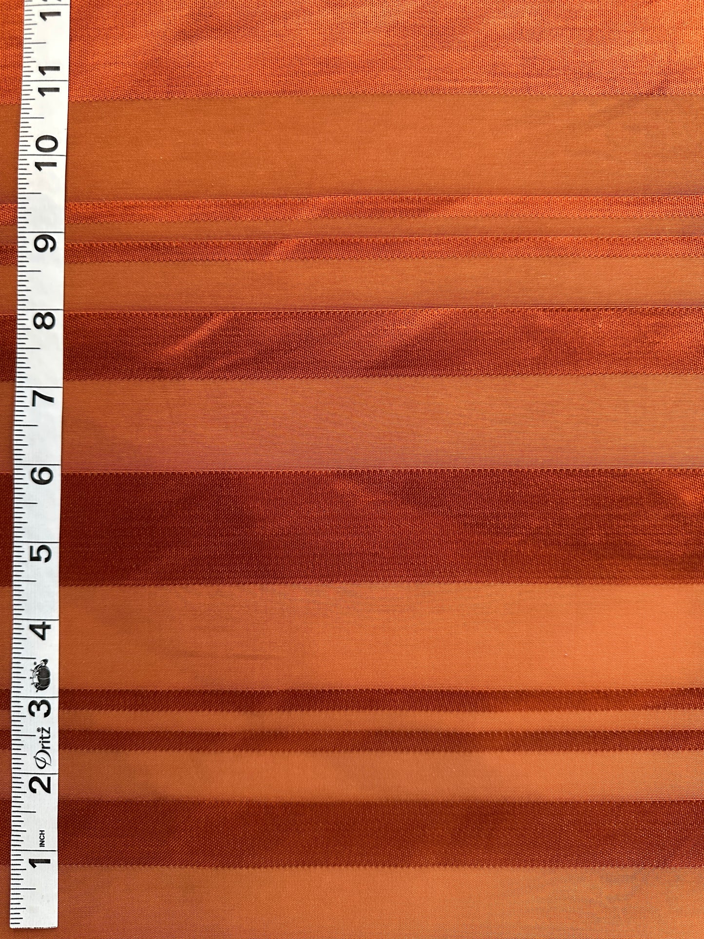 Viscose/Linen/Cotton Sheer Stripe, Rust