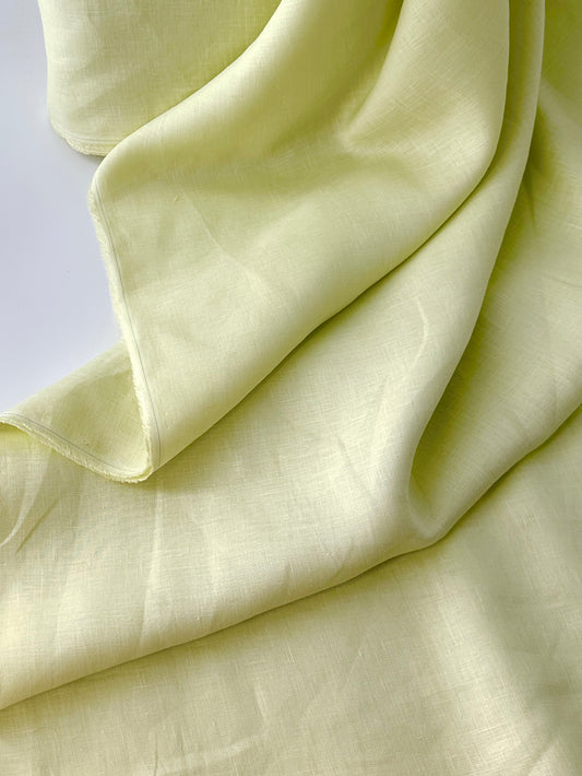 Linen, Plain Weave, Light Yellow