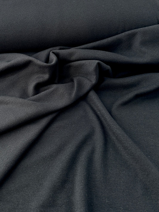 Cotton 1x1 Rib, Black