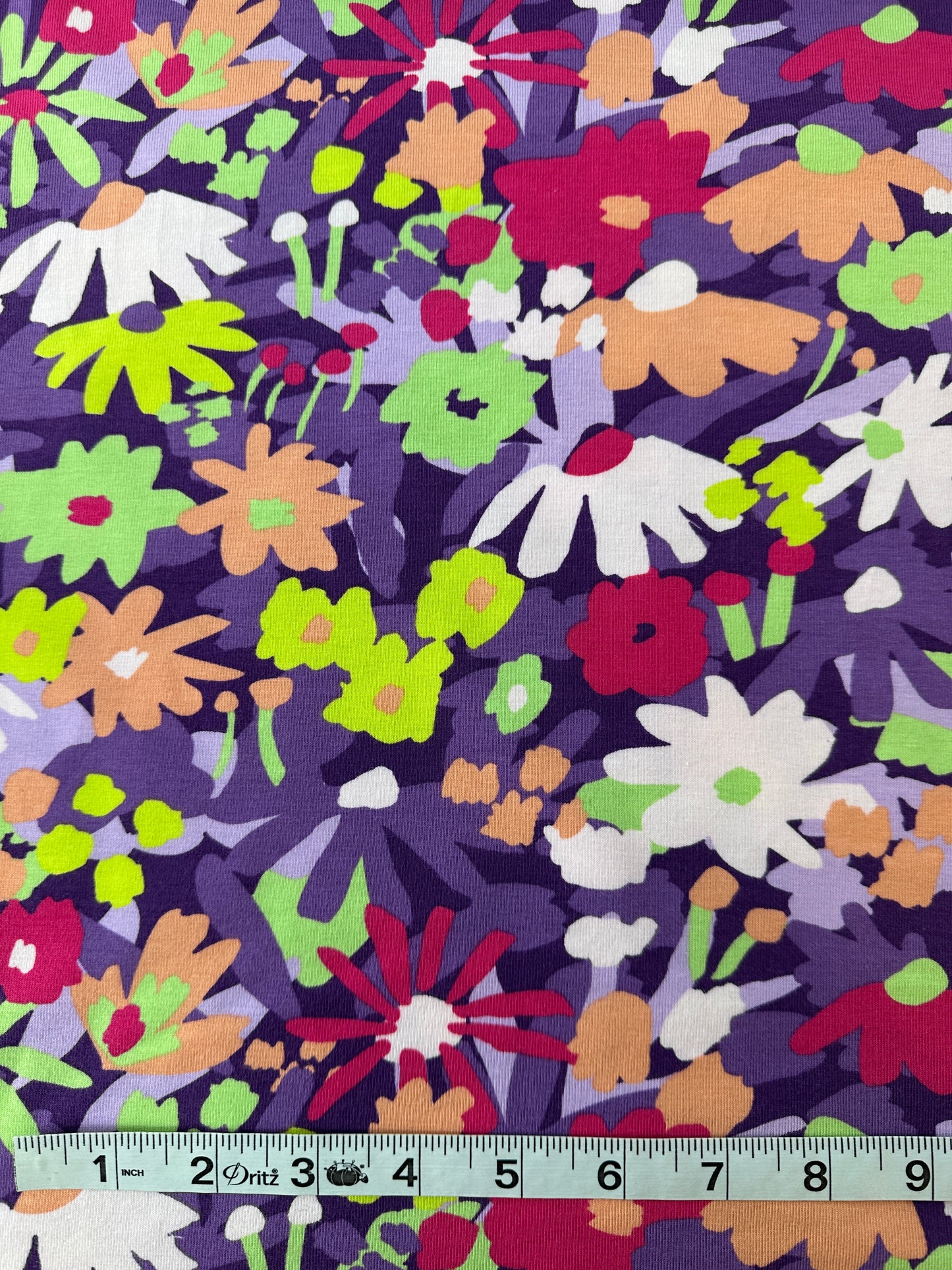 Organic Cotton Single Jersey, Floral Print, 200 gsm