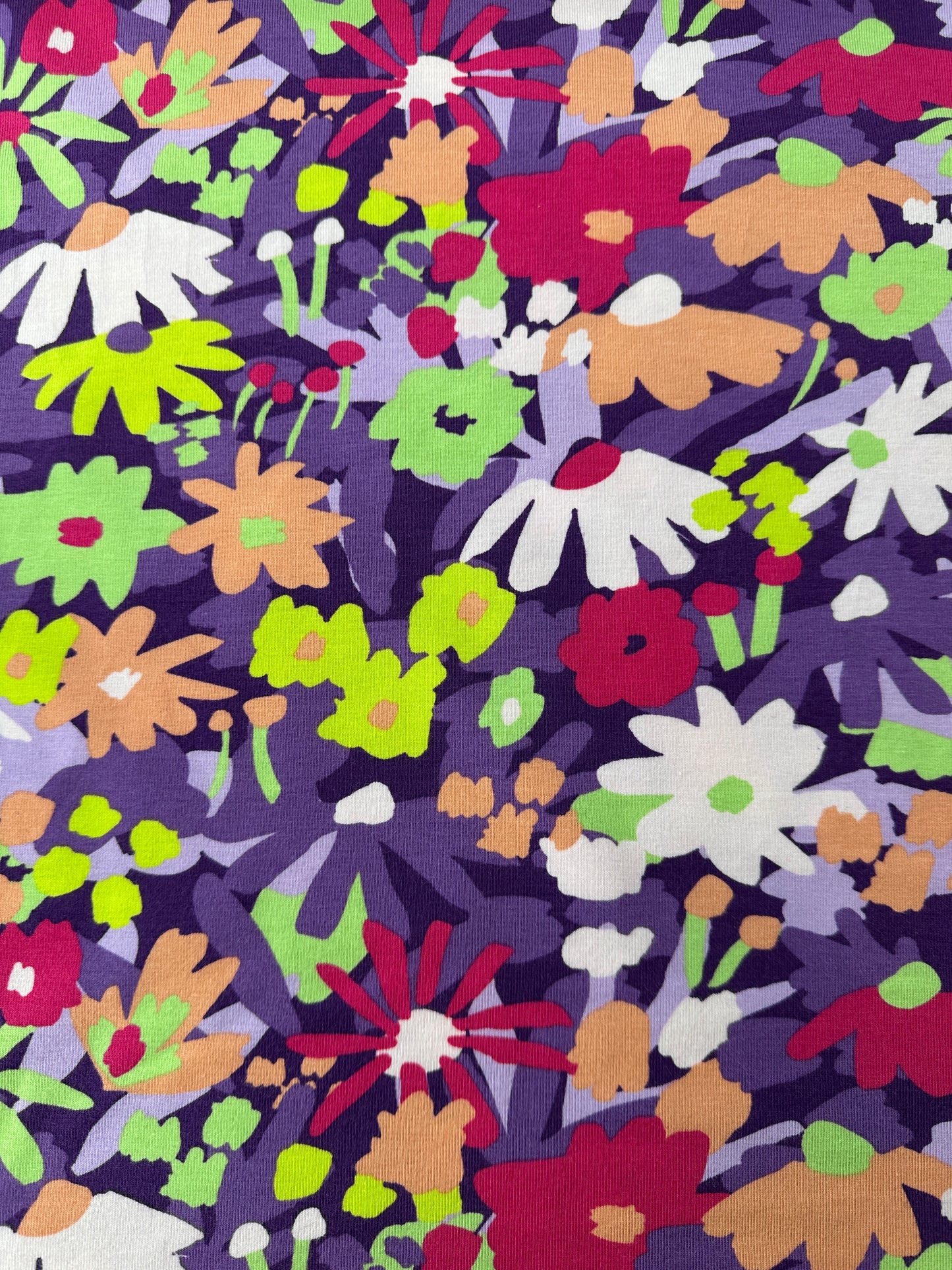 Organic Cotton Single Jersey, Floral Print, 200 gsm