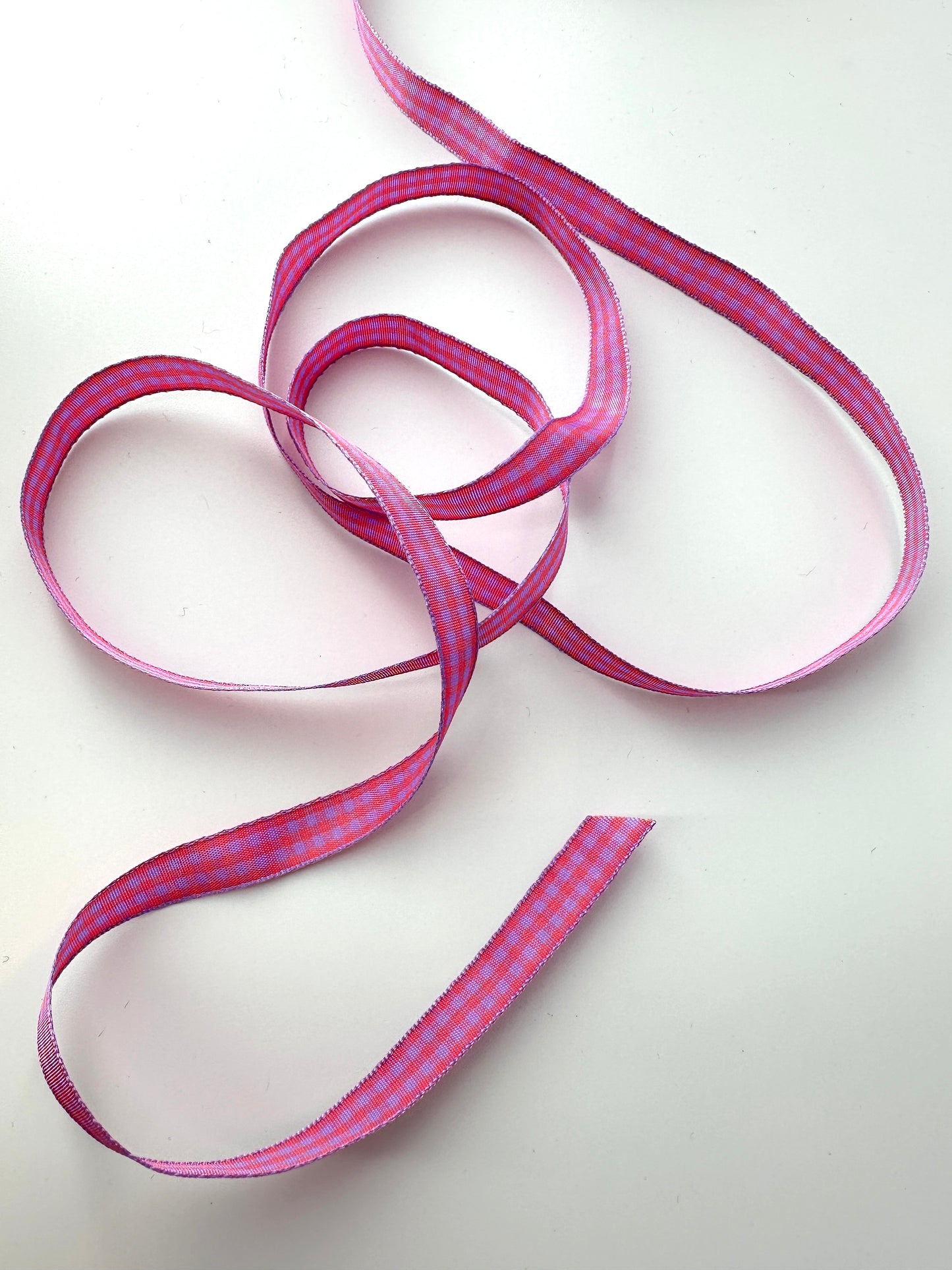 Taffeta Ribbon, Checkered, 9mm/3/8"