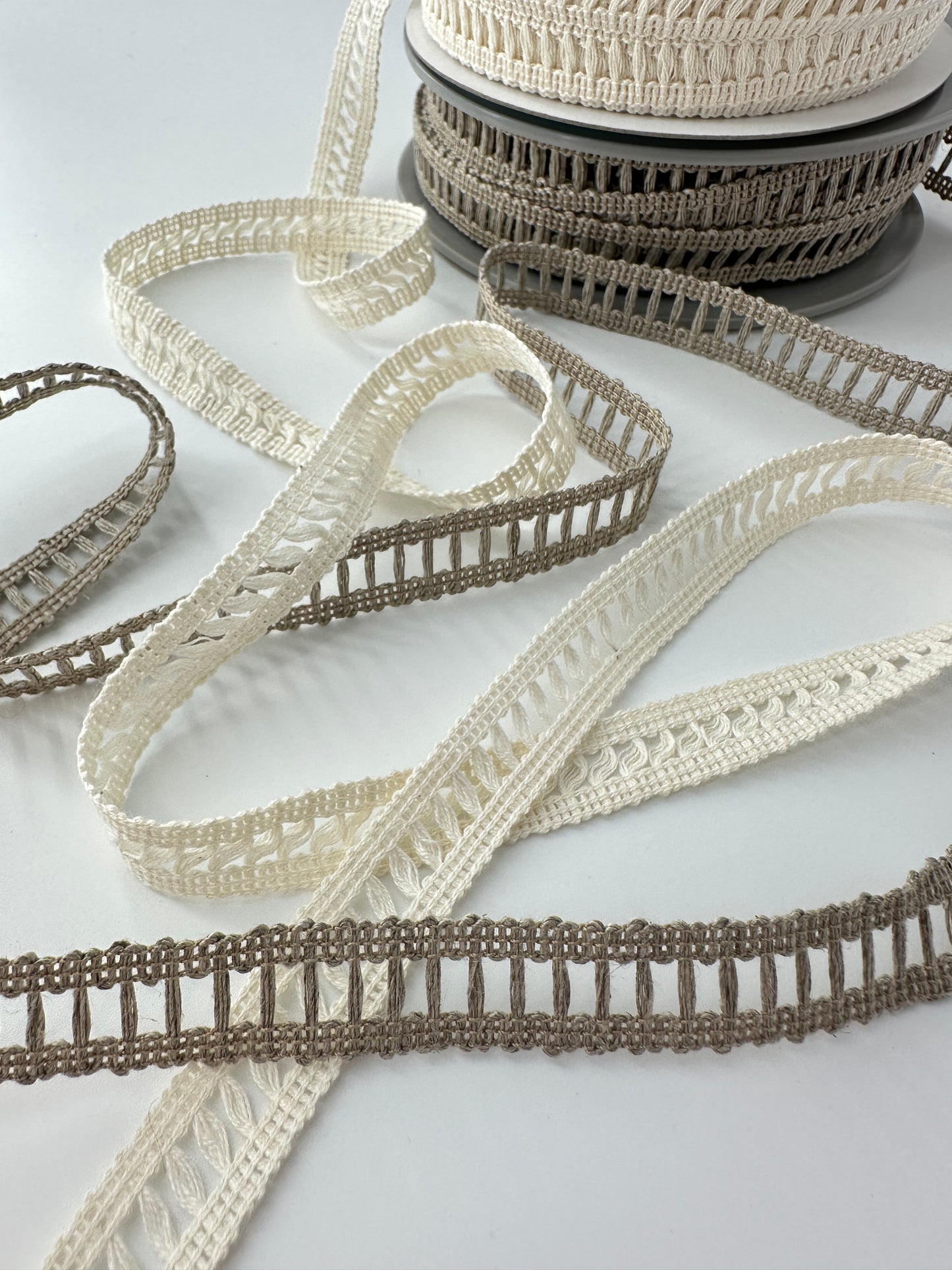 Cotton Trim, Ladder Stitch, 5/8"